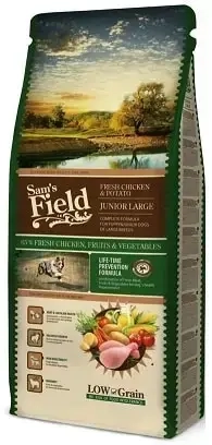Sausas maistas šuniukams: „Sams Field Fresh Chicken and Potato Junior Large“, 13 kg