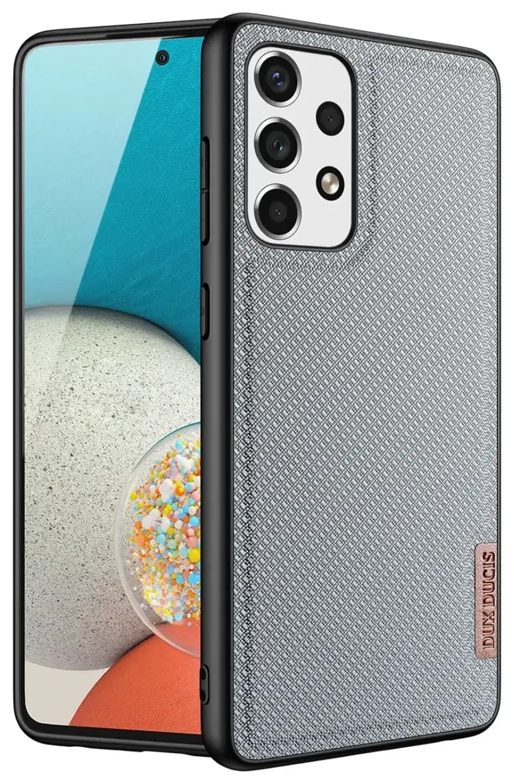 Dux Ducis Fino case is made of nylon material for Samsung Galaxy A73 blue