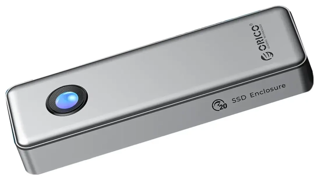 Orico OUM2-G20 M.2 NVME USB-C 3.2 20Gb|s Disk Drive - Silver