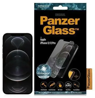 PanzerGlass Standard Super+ apsauginis stiklas telefonui iPhone 12 | iPhone 12 Pro antibakterinis
