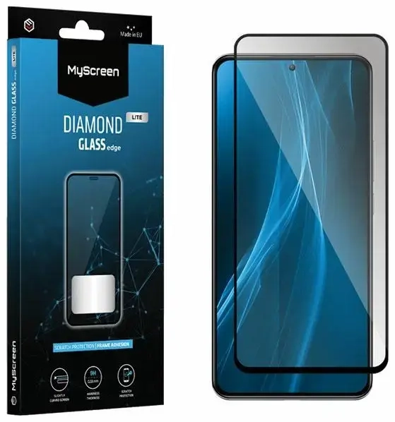 MS Diamond Glass Edge FG apsauginis stiklas telefonui „Xiaomi Redmi Note 12s“ juodas, visam ekranui