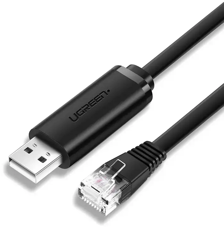 Ugreen console cable USB - Ethernet RJ45 1,5m black (CM204)