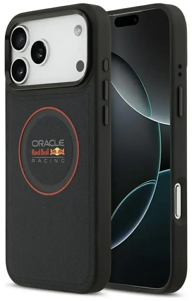 Red Bull Meshed Red Ring & Metal Buttons telefono dėklas su MagSafe palaikymu iPhone 17 Pro Max tamsiai mėlynas