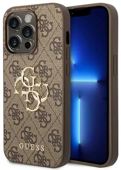 Guess GUHCP15X4GMGBR iPhone 15 Pro Max 6.7" brązowy|brown hardcase 4G Big Metal Logo