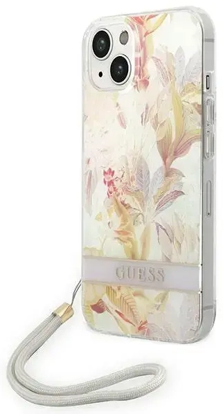 Guess GUOHCP14MHFLSU iPhone 14 Plus 6,7" fioletowy|purple hardcase Flower Strap