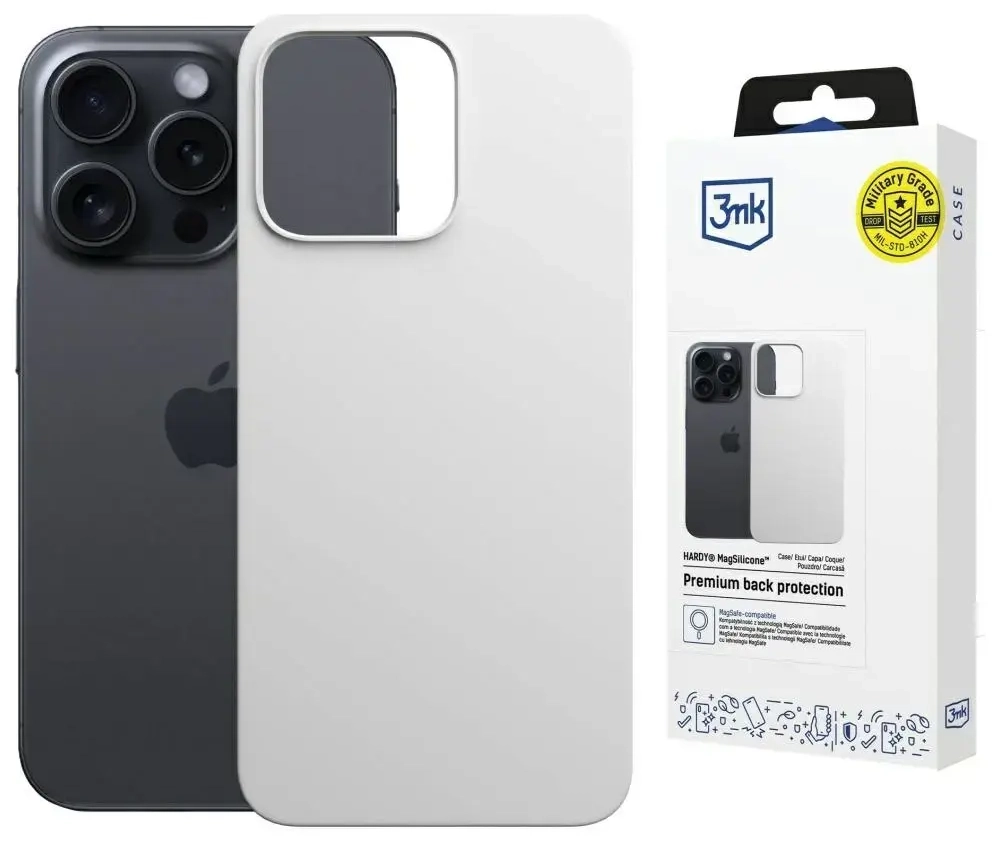 3MK Hardy MagSilicone Case for Apple iPhone 16 Pro Max White