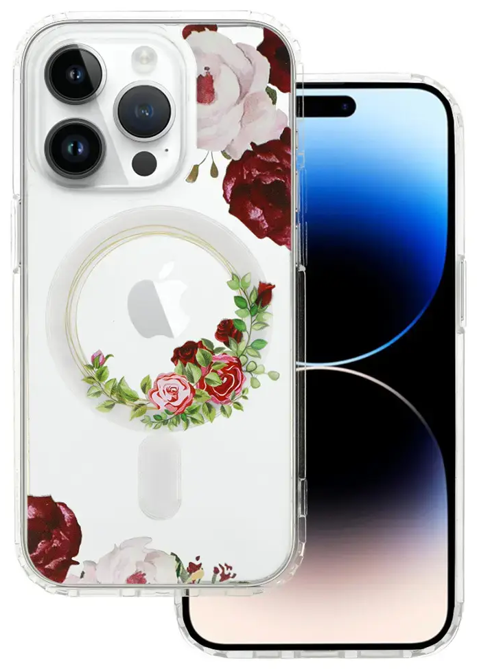 Tel Protect Flower telefoni ümbris MagSafe toega iPhone 14 Pro mitmevärviline