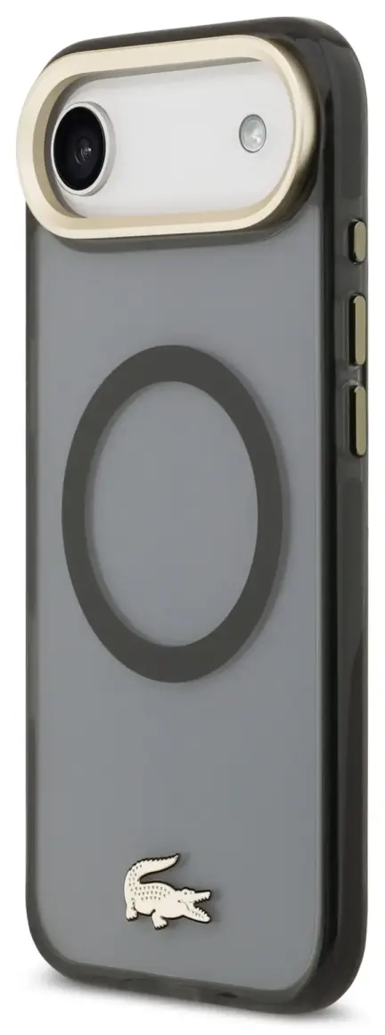 Lacoste PC|TPU Frosted Finish Gold Logo MagSafe Case for iPhone Air Black
