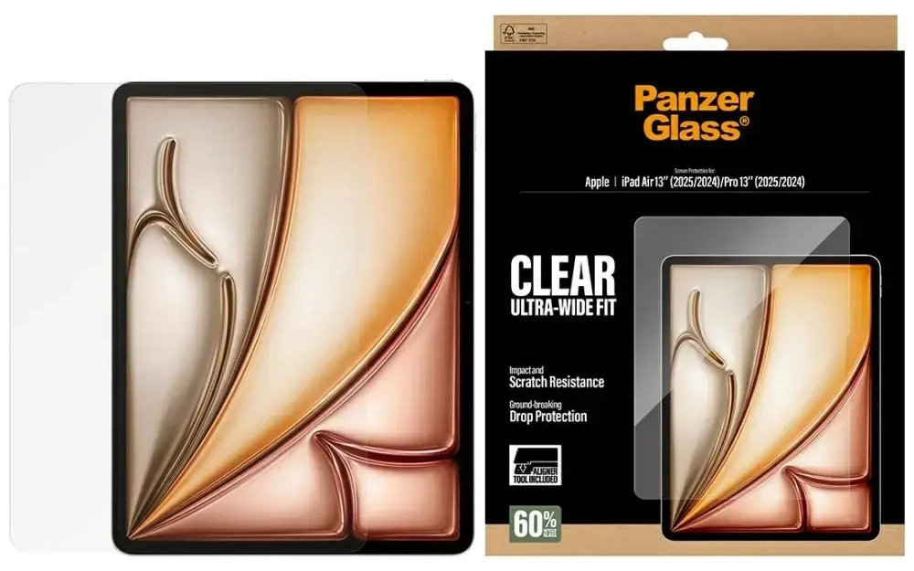 Szkło hartowane PanzerGlass Ultra-Wide    Fit do iPad Air 13" (2025|2024) | Pro 13" (2025|2024)