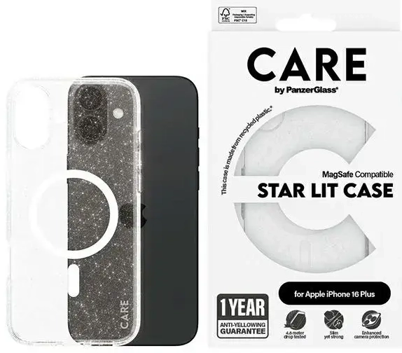 CARE by PanzerGlass Flagship Star Lit Case iPhone 16 Plus 6,7" biały|white MagSafe 1343
