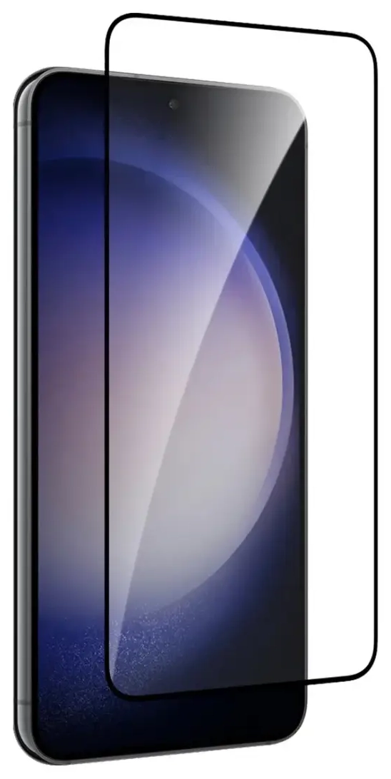 „Puro Frame“ apsauginis stiklas telefonui „Samsung Galaxy S25“ | „Samsung Galaxy S24“ su juodu rėmeliu