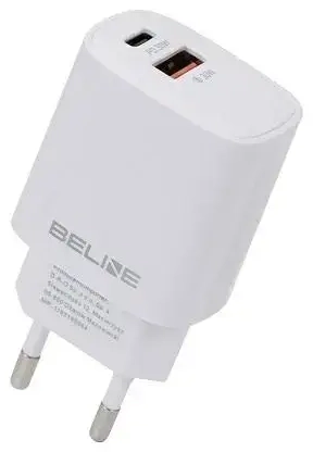 Charger wall tīkla lādētājs | 30W | GaN | USB-C, USB-A | balts