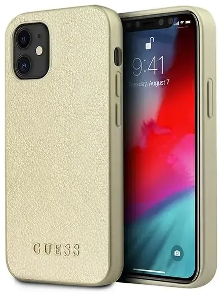 Guess GUHCP12SIGLGO iPhone 12 mini 5,4" złoty|gold hardcase Iridescent