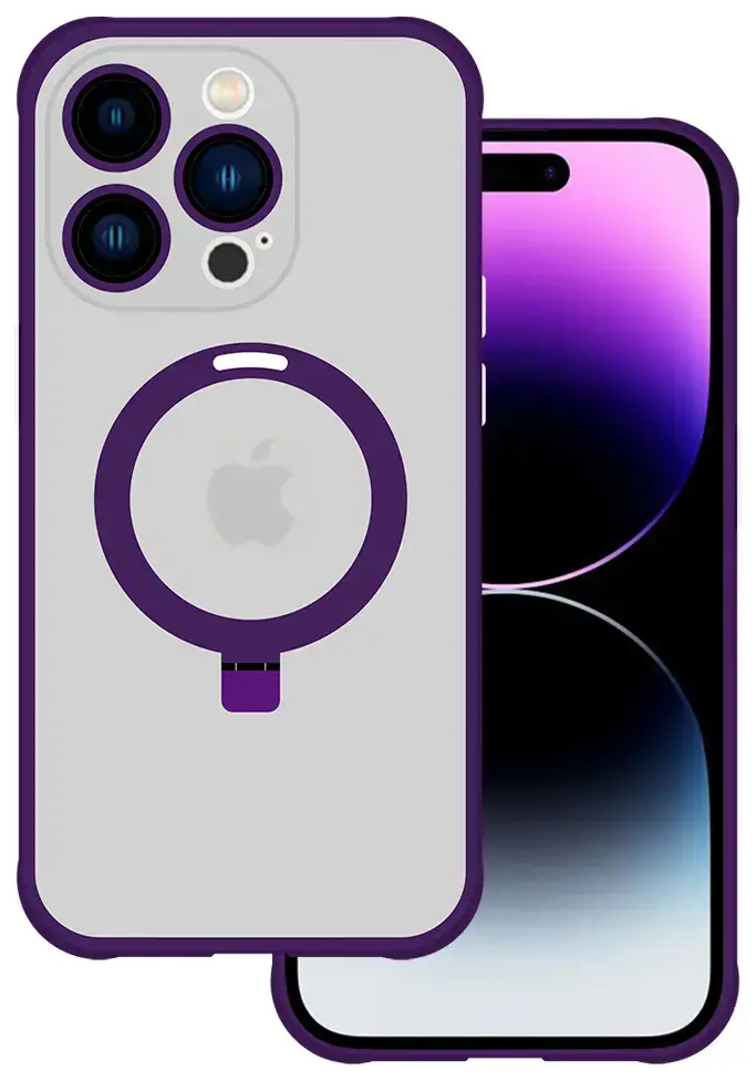 Tel Protect Magical maciņš ar statīvu un MagSafe atbalstu telefonam iPhone 12 Pro Max violets
