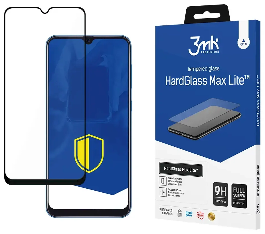 3mk HardGlass Max Lite grūdintas apsauginis stiklas telefonui Samsung Galaxy A50s (A507) su montavimo rėmeliu
