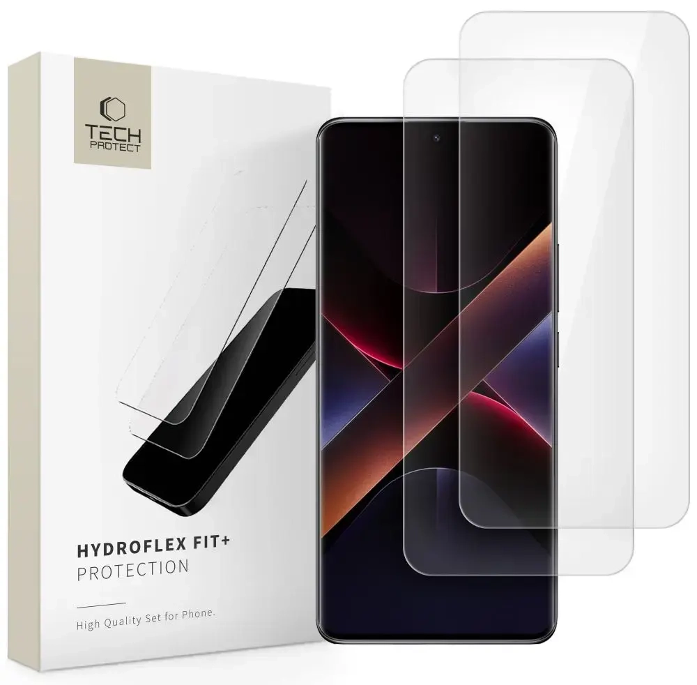 TECH-PROTECT HYDROGEL FILM HYDROFLEX FIT+ 2-PACK XIAOMI REDMI NOTE 14 PRO 5G | 14 PRO+ PLUS 5G | POCO X7 5G CLEAR
