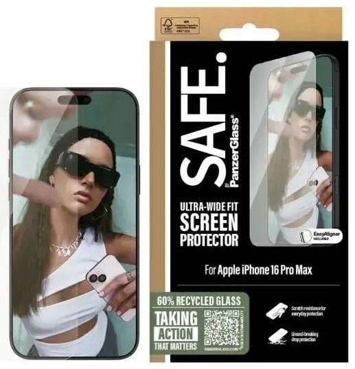 SAFE by PanzerGlass iPhone 16 Pro Max 6.9" Screen Protector Ultra-Wide Fit SAFE95878