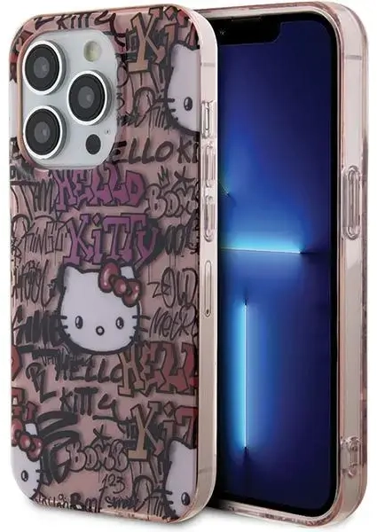 Hello Kitty HKHCP14LHDGPTP iPhone 14 Pro 6.1" różowy|pink hardcase IML Tags Graffiti