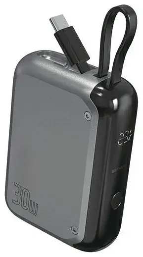 4smarts Pocket external battery (powerbank) | 10000 mAh | 30W | USB-C | gray