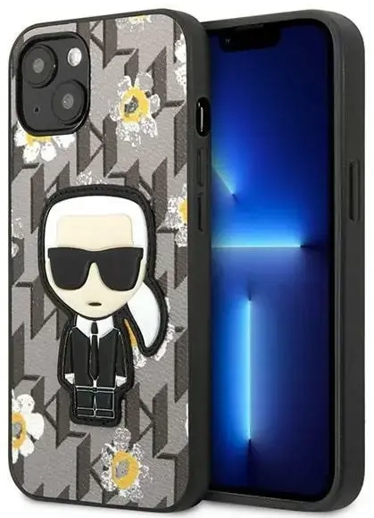 Karl Lagerfeld KLHCP13SPMNFIK1 iPhone 13 mini 5,4" szary|grey Flower Ikonik Karl