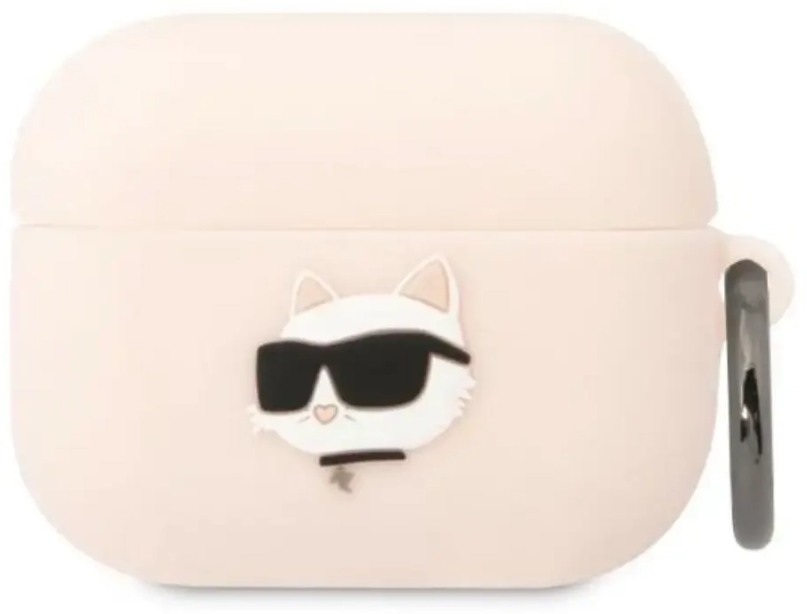 Karl Lagerfeld case for Airpods Pro KLAPRUNCHP pink 3D Silicone NFT Karl
