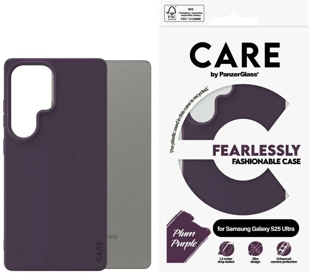 Etui CARE by PanzerGlass Fashion do       Samsung Galaxy S25 Ultra fioletowy