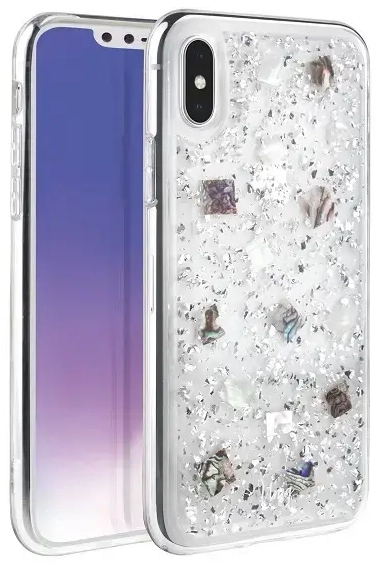UNIQ etui Lumence Clear iPhone Xs Max srebrny|Perivvinkle silver