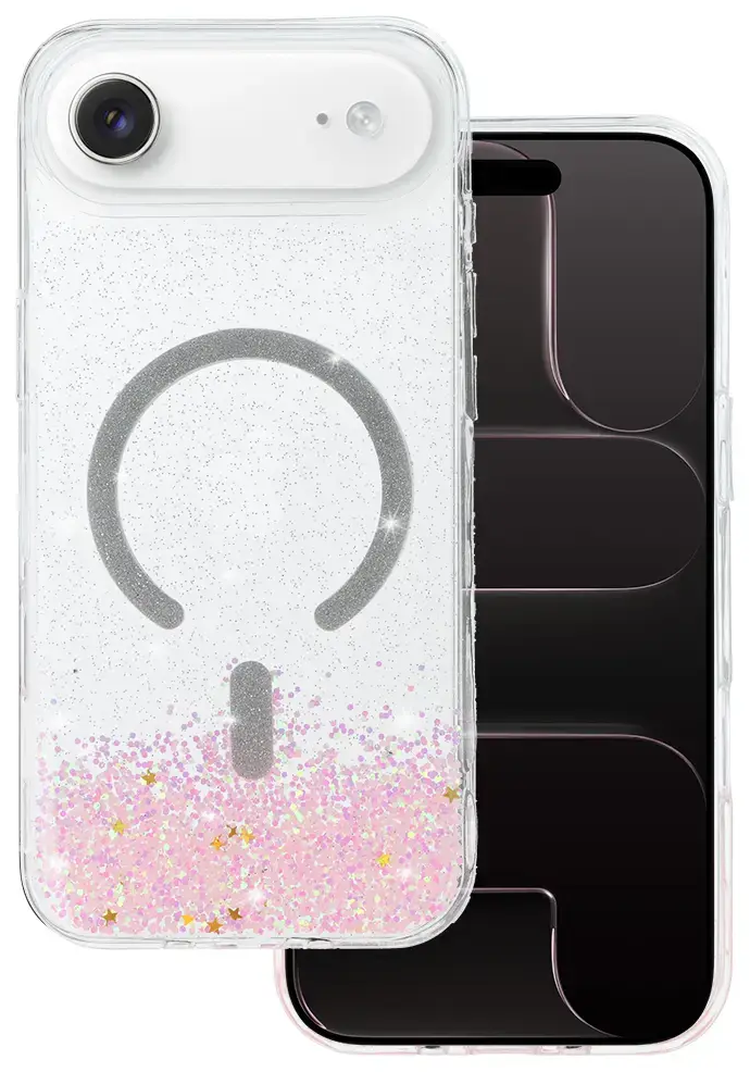 Tel Protect Moonlite telefono dėklas su MagSafe palaikymu iPhone 17 Air rožinis skaidrus