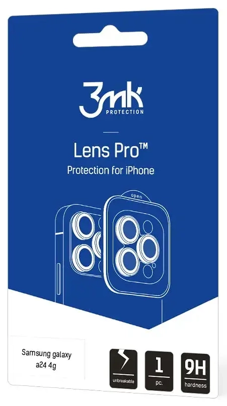 Samsung Galaxy A24 4G - 3mk Lens Protection Pro Black screen protector