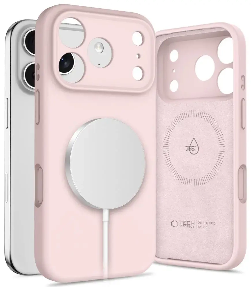 TECH-PROTECT Silicone case with Magsafe support for Apple iPhone 17 Pro pink