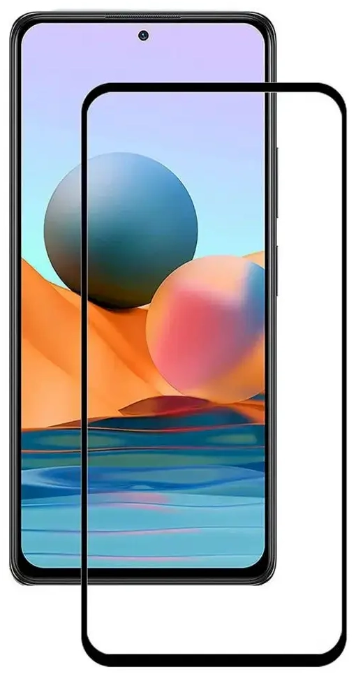 HOFI Fusion pilnam ekrānam 5D aizsargstikls ar rāmi Xiaomi Redmi 10 melns