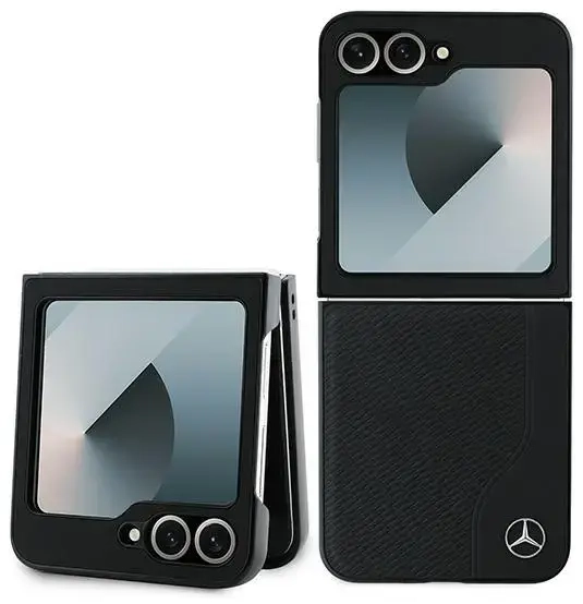 Mercedes MEHMZF623RBGVK Z Flip6 F741 czarny|black Leather Wood Imitation MagSafe