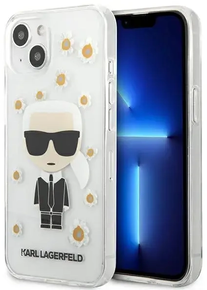 Karl Lagerfeld Ikonik Flower Case for iPhone 13 mini Transparent