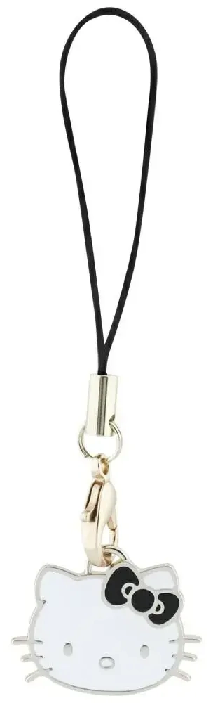 Hello Kitty zawieszka HKCPMKHK Phone      Strap czarny|black Charm Kitty Head