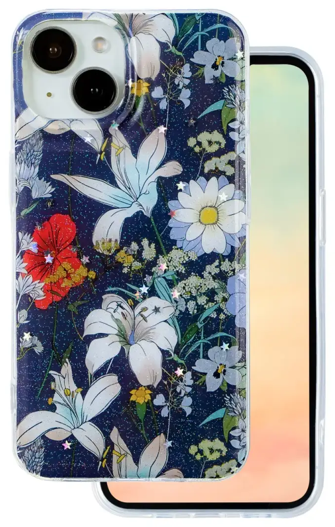 Glow Glam phone case for iPhone 15 blue