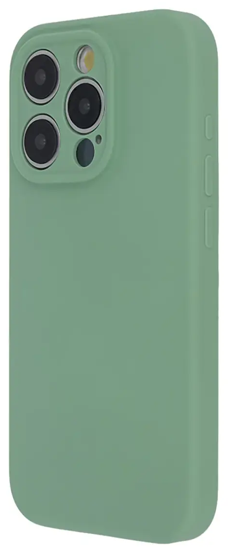 Soft Touch Mag phone case with MagSafe support for iPhone 15 Pro green