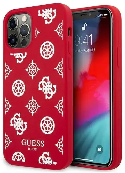 Guess GUHCP12LLSPEWRE iPhone 12 Pro Max 6,7" czerwony|red hard case Peony Collection