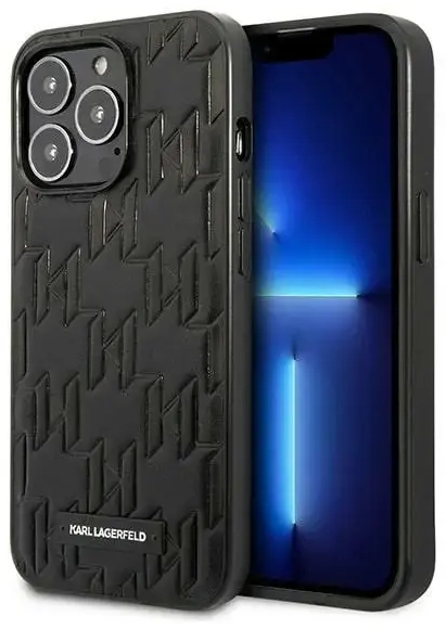 Karl Lagerfeld KLHCP13LMNMP1K iPhone 13 Pro | 13 6,1" hardcase czarny|black Monogram Plaque