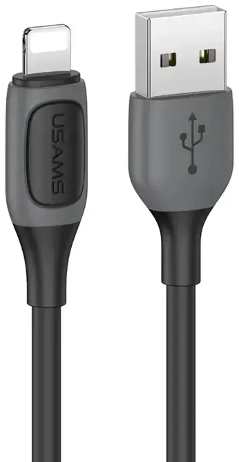 Usams US-SJ595 datu pārraides un uzlādes vads | USB-A uz Lightning | 12W | 1m | melns