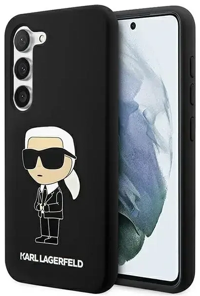 Karl Lagerfeld KLHCS23SSNIKBCK S23 S911 hardcase czarny|black Silicone Ikonik