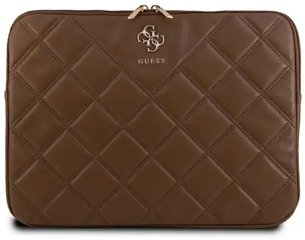 Guess Sleeve GUCS14ZPSQSSGW 14" brązowy|brown Quilted 4G