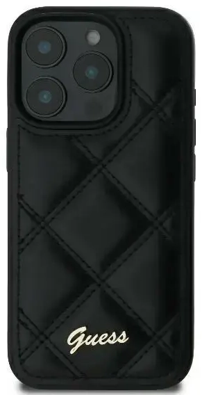 Guess GUHCP16MPSQSQSK iPhone 16 Plus 6.7" czarny|black hardcase Quilted Metal Logo