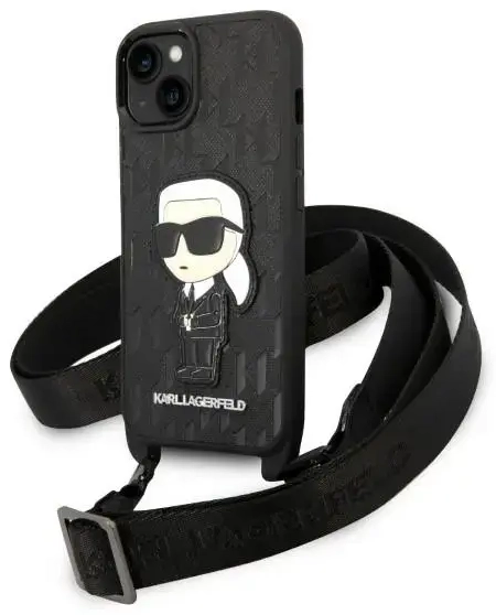 Karl Lagerfeld KLHCP14SSTKMK iPhone 14 6,1" czarny|black hardcase Monogram Ikonik Patch