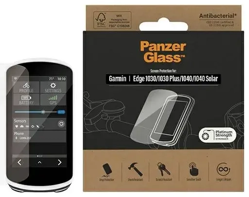 PanzerGlass Ultra-Wide Fit Garmin 1030 | 1030 Plus | 1040 | 1040 Solar Screen Protection Antibacterial 3618