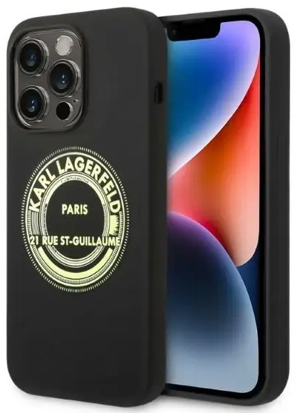 Karl Lagerfeld KLHCP14LSRSGRCK iPhone 14 Pro 6,1" hardcase czarny|black Silicone RSG
