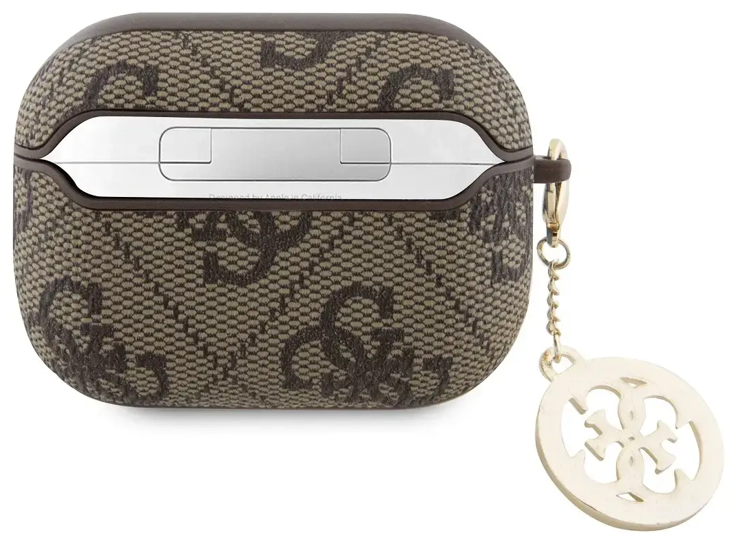 Guess 4G Script PC|PU Charm Case for AirPods Pro 2 Brown