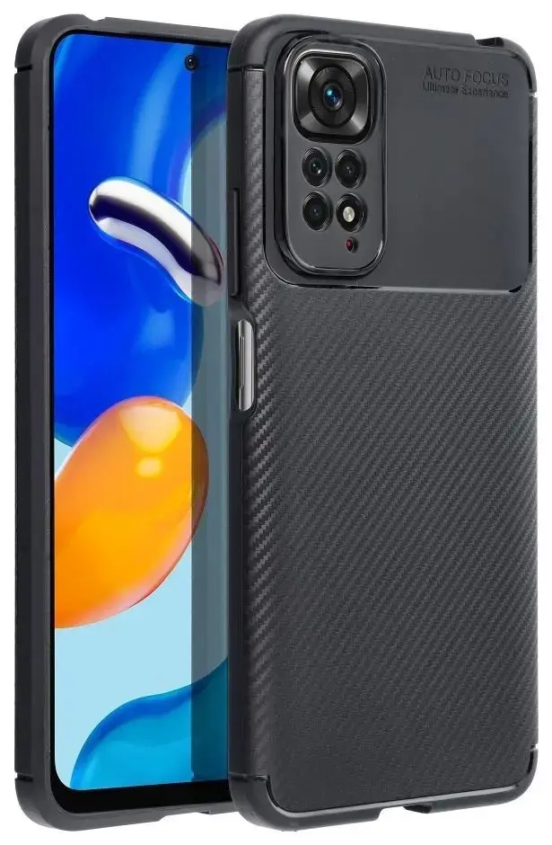 Fusion Carbon Premium back case silicone for Xiaomi Redmi 12C black