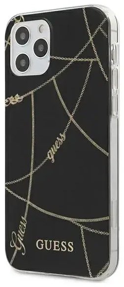 Guess GUHCP12LPCUCHBK iPhone 12 Pro Max 6,7" czarny|black hardcase Gold Chain Collection