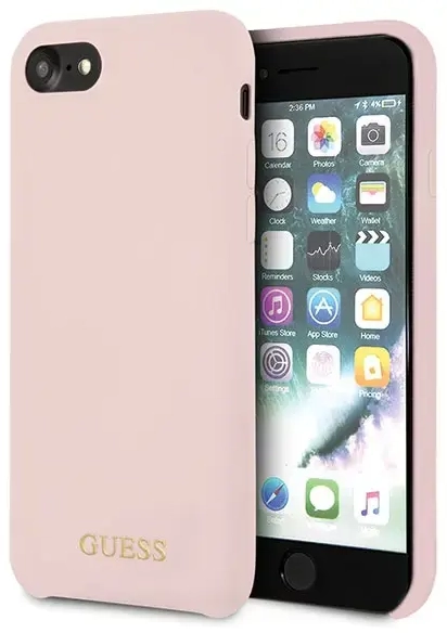 Guess GUHCI8LSGLLP iPhone 7|8|SE 2020 | SE 2022 light pink|jasnoróżowy hard case Silicone