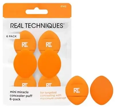 Real Techniques Mini Miracle Concealer Puff 6 Pack